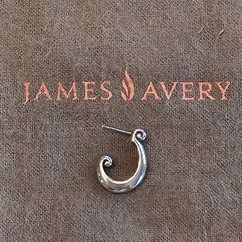 ​James Avery Retired Sterling Silver Scroll Hoop Single Earring - Replacement